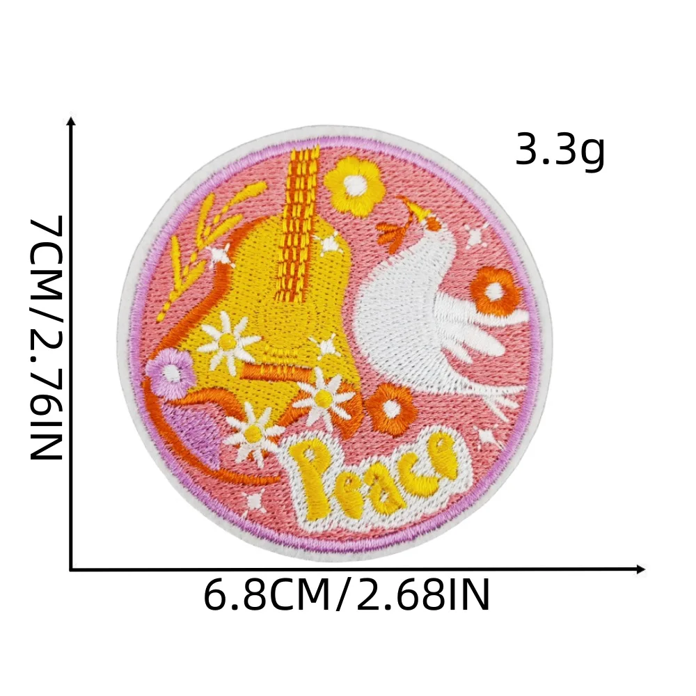 Sun Flower Bus  Butterly Eye Emblem Clothing Accessories Badge Sticker Embroidered Embroidery Sticker Iron-on Patches