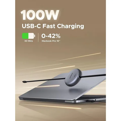 Кабель UGREEN 100W Nexode USB-C с выдвижным шнуром, зарядный кабель Type-C для iPhone 17/16/15