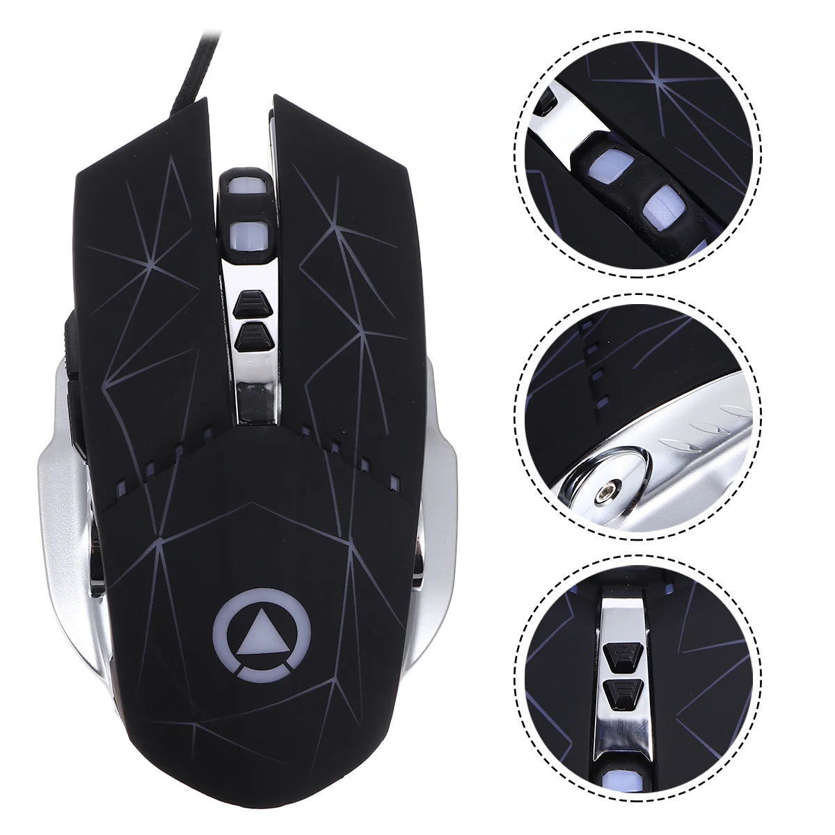 

USB Mechanical Gaming Mouse Wired Silent LED Backlit for Laptop Computer Cool Breathing Light Fast Response Stable Refresh Rate