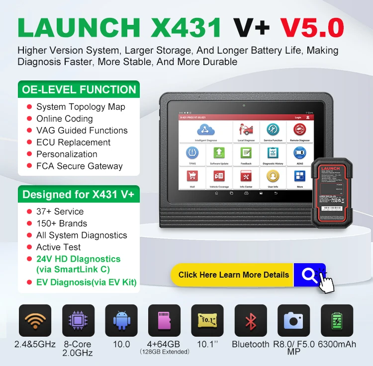 เครื่องสแกนเนอร์OBD,X431 VPLUS V5.0 X-431 V + OBD2 12V 24Vระบบเครื่องสแกนเนอร์รถยนต์การวินิจฉัยอัตโนมัติแท็บเล็ตอุปกรณ์เสริมการวินิจฉัย