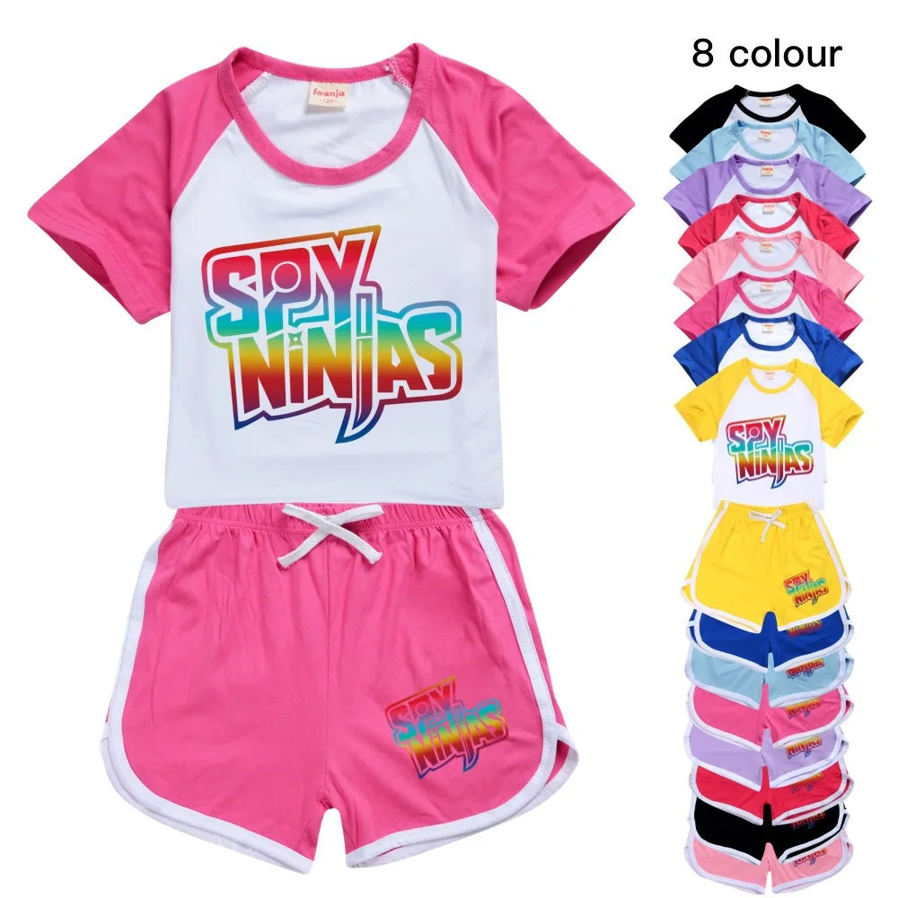 

New Summer Hot Sale Boys Clothing Sets SPY NINJAS 3D Print Game top+Shorts Baby Outfits Kids Clothes Fashion Sport Suits Pyjamas