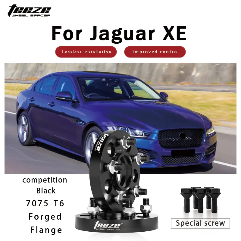 

Teeze 2/4pcs 5x108 CB 63.4 M12 x 1.5 Hub Centric Black Forged wheel spacer For Jaguar XE Flange Plate15/20/25/30/35mm