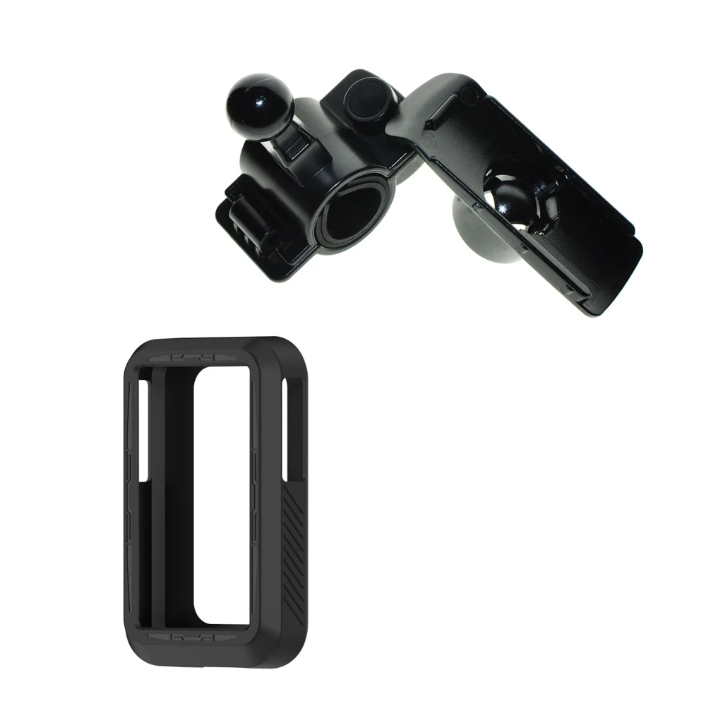 Soporte de montaje giratorio para manillar de motocicleta y bicicleta + funda protectora de silicona para GPS Garmin para accesorios eTrex Solar SE