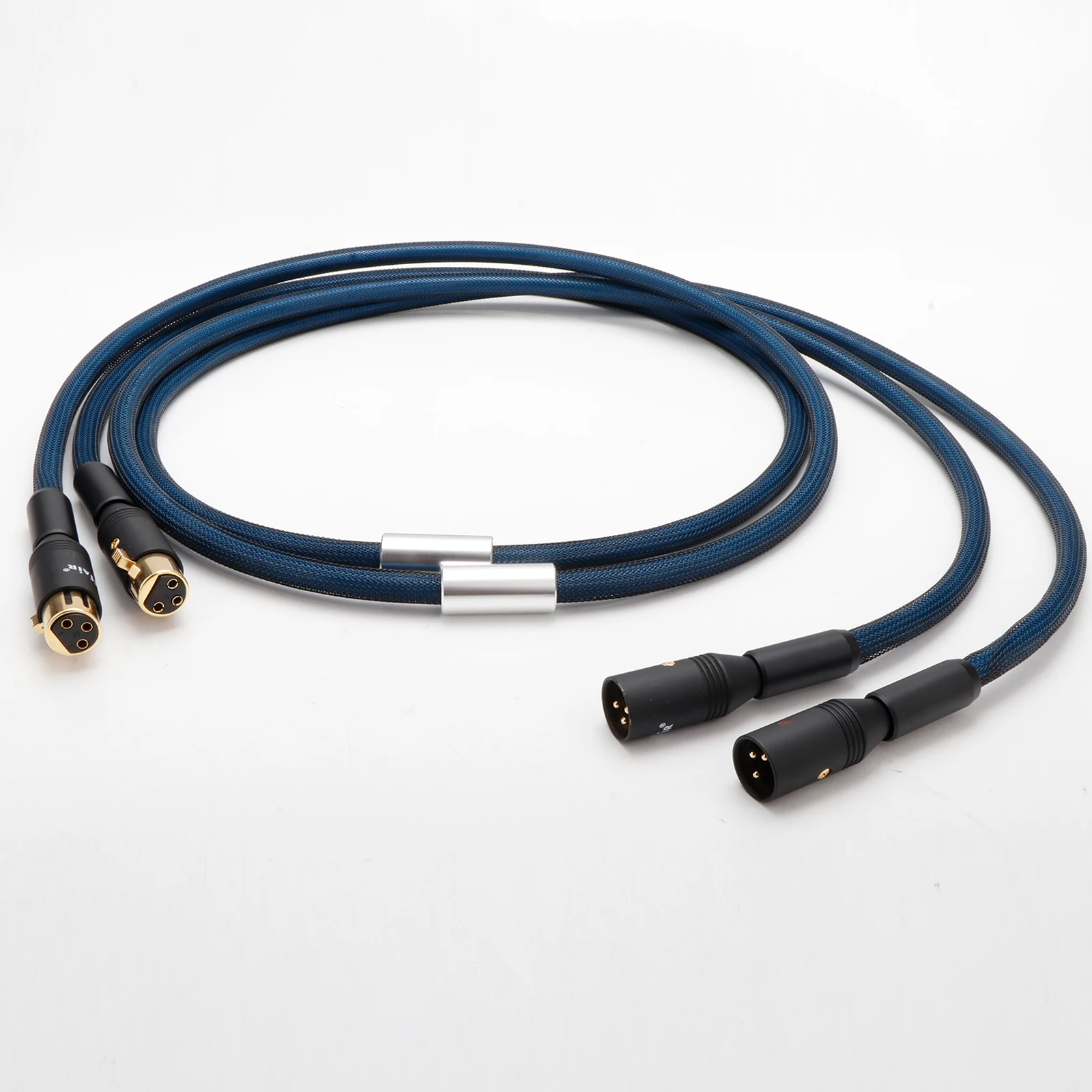 페어 OCC 실버 도금 XLR Calbe 3핀 XLR 밸런스드 오디오 라인 발열 오디오 애호가 등급 앰프 믹서 마이크 밸런스 라인