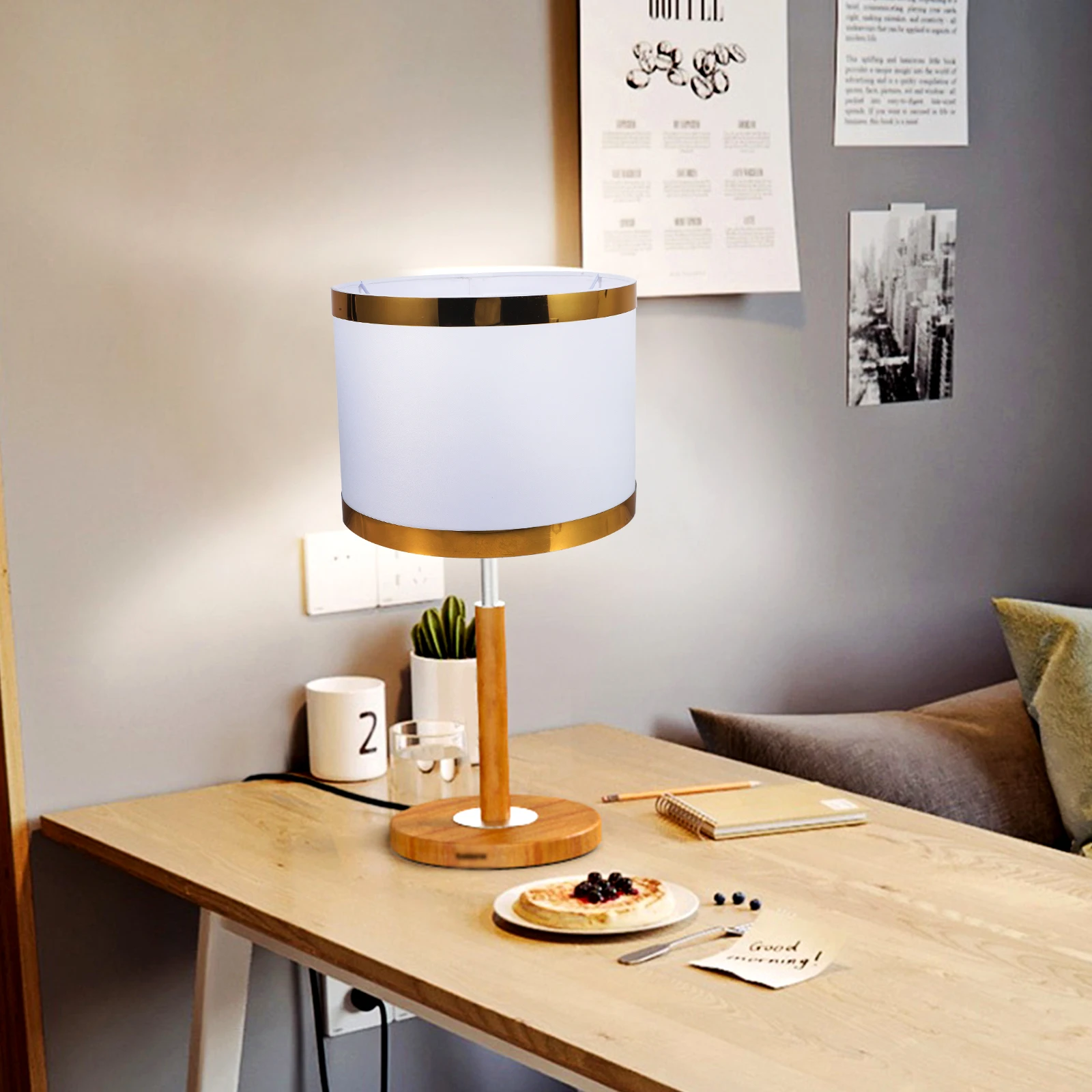 

Fabric Drum Lamp Shade Replacement For Table Floor Lamps Large Cloth Light Shade Decorative Modern Rustic Lampshades Home