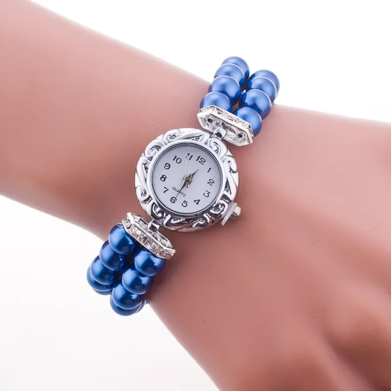 2024 Fashion Luxury Women Watches Pearl Bracelet Dress Quartz Wristwatch Female Jewelry Ladies Clock Relogio Feminino Saat