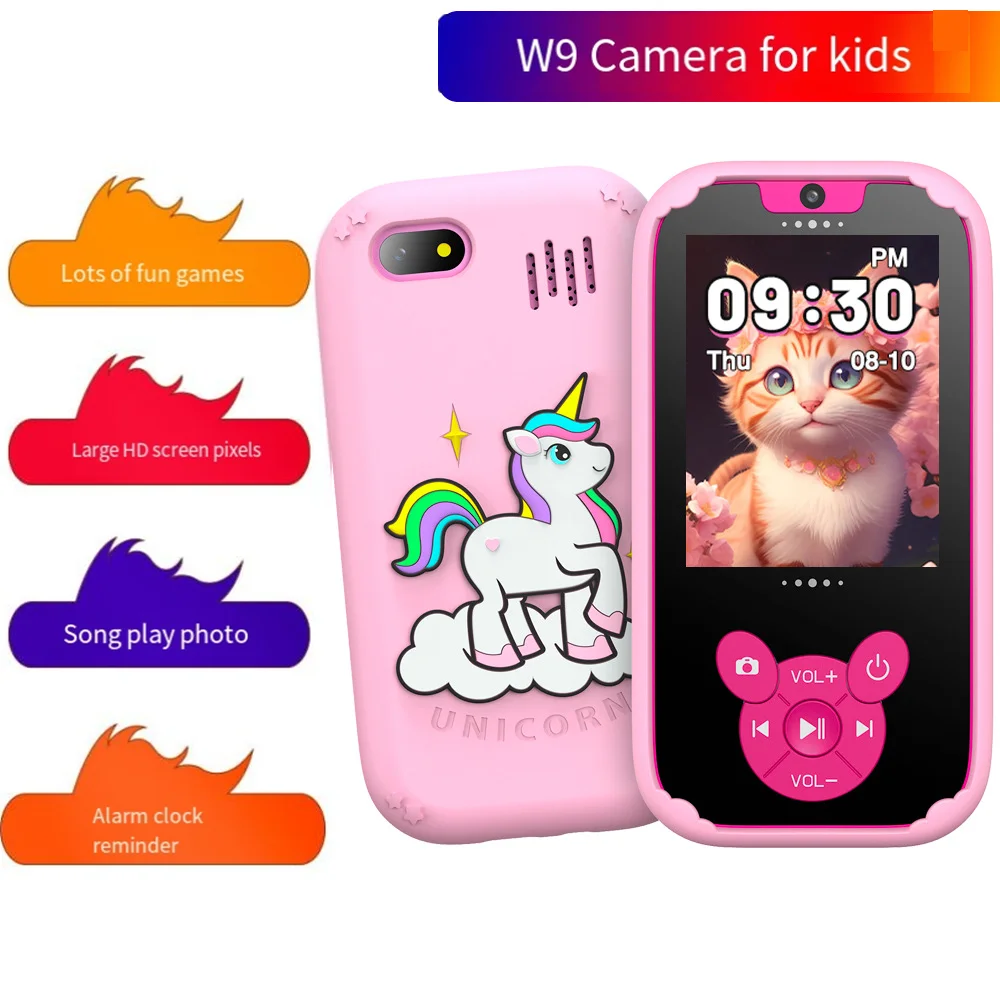 

Zongxin W9 Children's Mp3 Mobile Video Photography Entertainment Cartoon Unicorn Camera Fun Games Touch Screen Christmas Gift