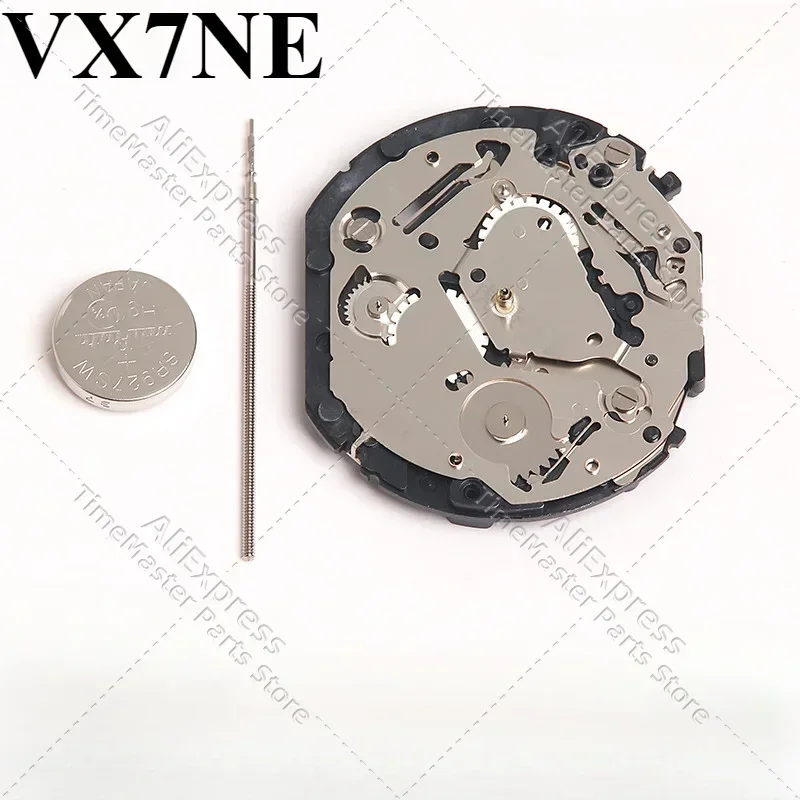 Oryginalny nowy kwarcowy mechanizm elektroniczny VX7NE VX7N z wieloma pinami, akcesoria do zegarków