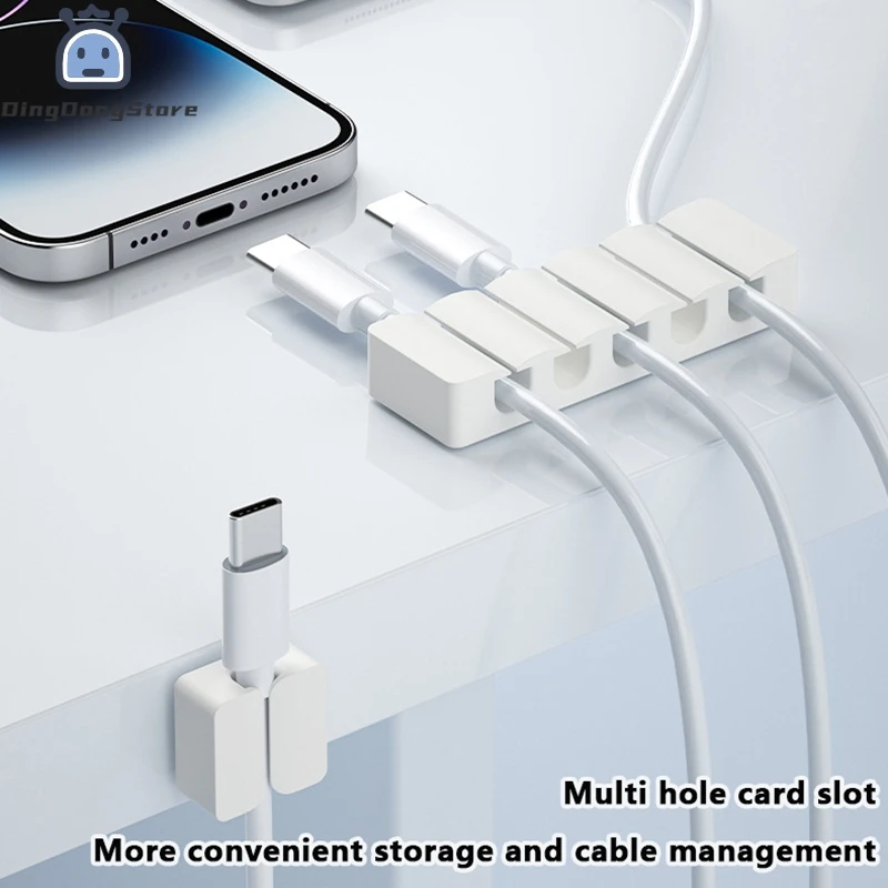 Data Cable Storage Cable Winder Charging Cable Data Cable Protection Organizer Holder Fixed Cable Clip Silicone Cable Organizer