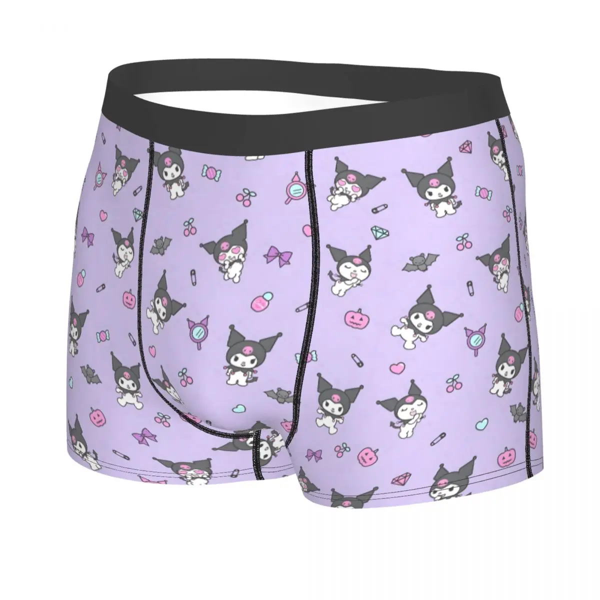 Custom Kawaii Kuromi Cute Print Underwear Breathable Classical Anime Cartoon Movie Boxer Briefs Shorts Panties Soft Underpants