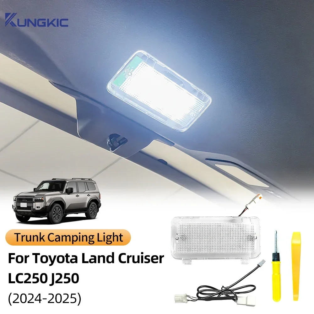 For Toyota Land Cruiser Prado 250 J250 LC250 2024 2025 2026 White LED Car Trunk Light Tailgate Lamp Suitcase Lights Assembly