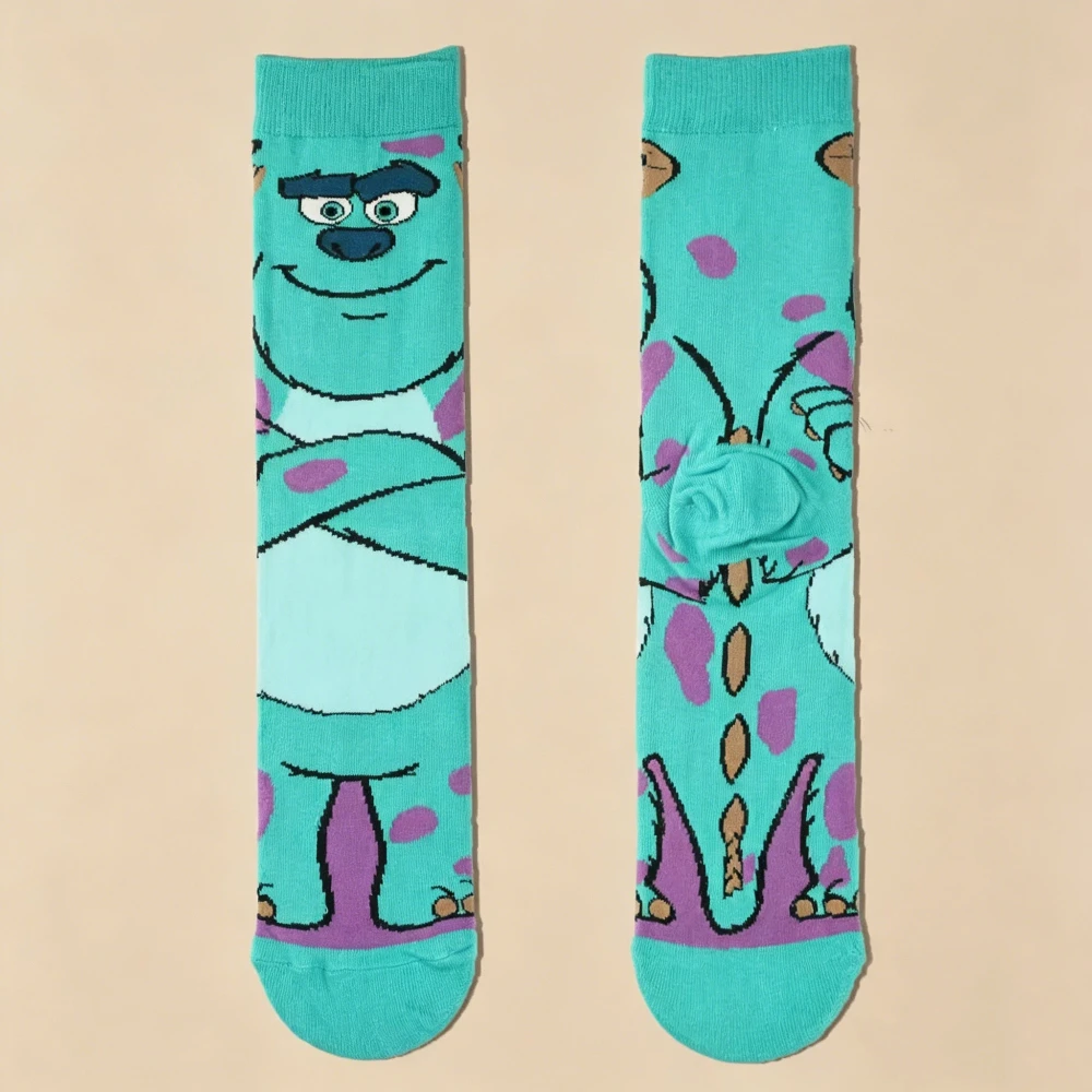 2 Paar Unisex Cartoon-Sportsocken mit neuartigen und interessanten Anime-Drucken, Teenager-Rollenspiel-Hip-Hop-Street-Geschenksocken – Detail 5