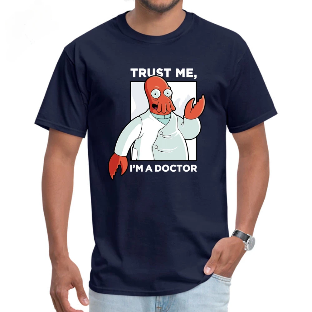 Funny Men's T-shirts Doctor Zoidberg Unique T Shirt Special 100% Cotton Fabric Tshirt Trust Me I'm A Doctor Cthulhu Tees