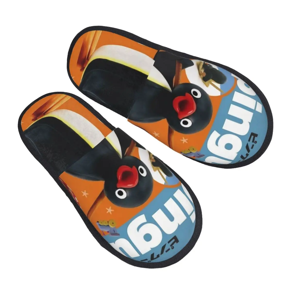 Noot Pingu Meme شبشب شتوي لغرفة النوم Penguin TV شبشب منزلي ناعم من الفراء شرائح غير قابلة للانزلاق #1