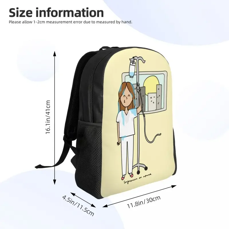 Nurse In Trouble Doctor Nurse Medical Laptop Backpack Women Men Casual Bookbag for College School Student Bags