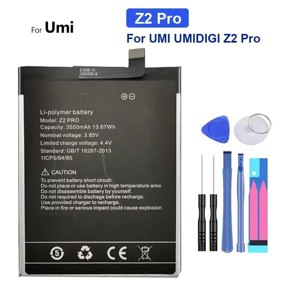 

3850 мАч для Umidigi Umi Z2, замена аккумулятора мобильного телефона премиум-класса