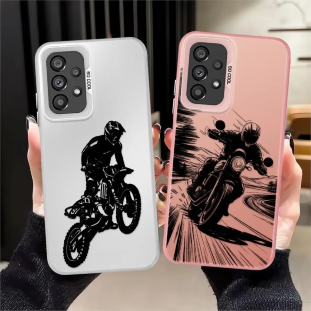 Phone Cover Case for Samsung Galaxy A32 A36 A25 A73 A72 A23 A71 A54 A14 A56 A16 A34 A17 A52 A13 A12 Cool Cycling Pattern
