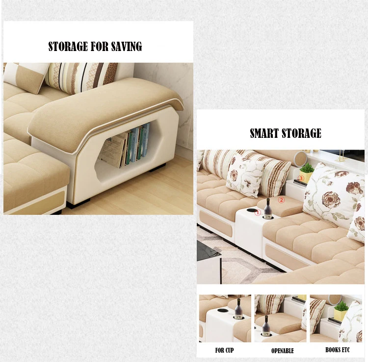 Sectional Sofa with Pillows Wide Chaise Lounge Couch Velvet Leather Modern Living Room Sofa Set Upholstered U-shape 7 Seater