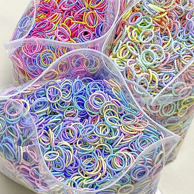 50/100Pcs Nylon Rubber Band for Girls Elastic Children Hair Band Head Rope Kids Hair Rings Accessories Toddler Headwear Gift