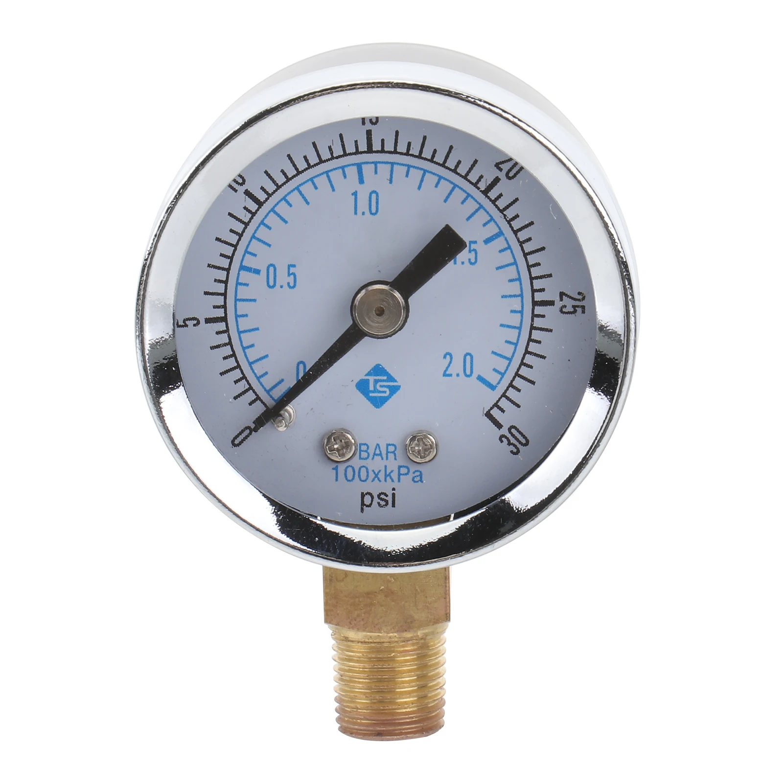 

Compact Pressure Gauge 0-30Psi Rugged Lightweight for Air Compressor Fluids Vacuum Monitoring System Vacuum Gage