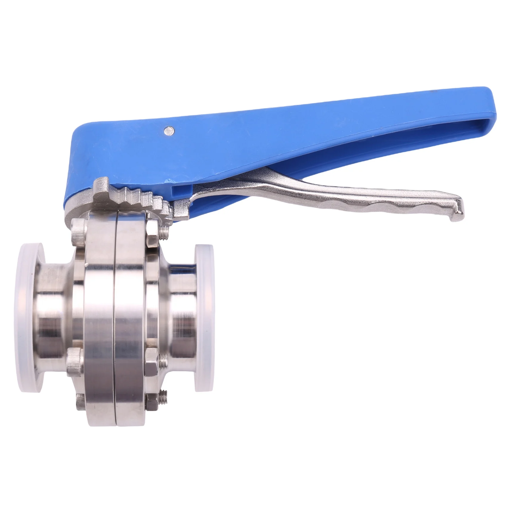 MALL 1-1/2 inch 38mm SS304 Stainless Steel Sanitary 1.5 inch Tri Clamp Butterfly Valve Squeeze Trigger for Homebrew Dairy Produc