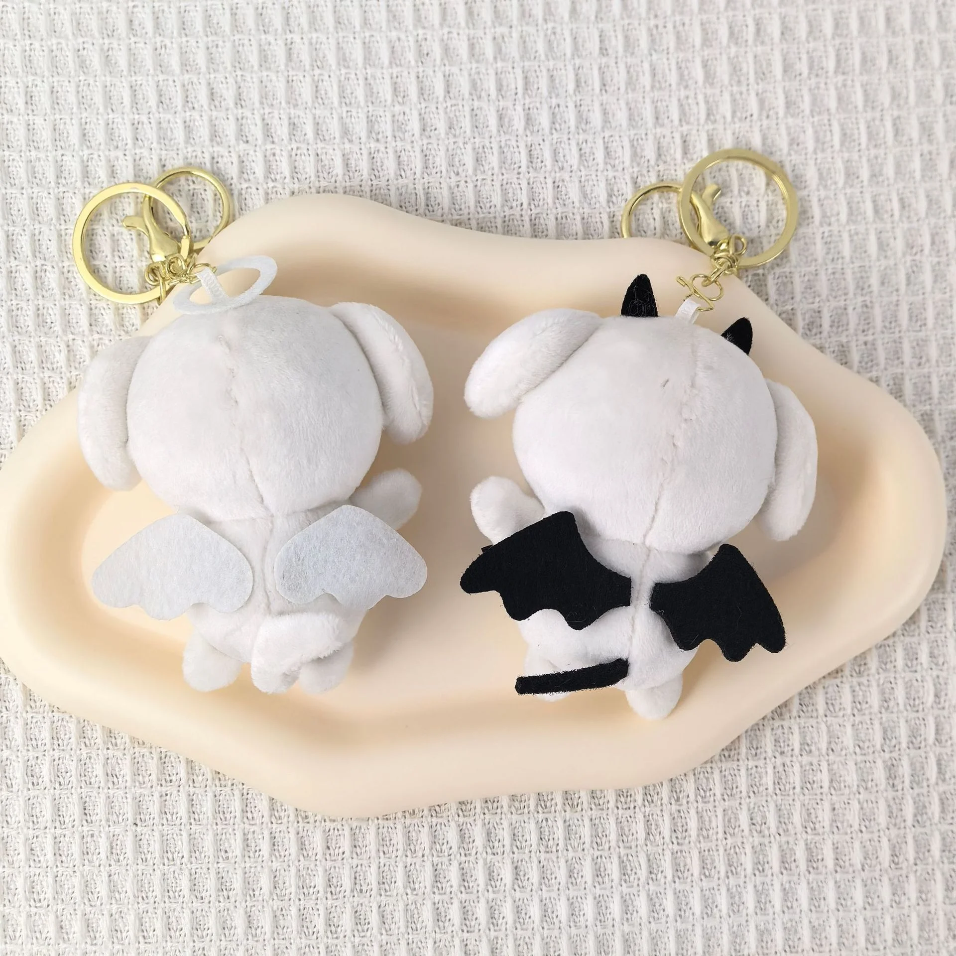 한국 신상 가나디 엔젤 데빌 화이트 강아지 플러시 키체 - Women'S Keychain Accessories 리뷰 및 가격