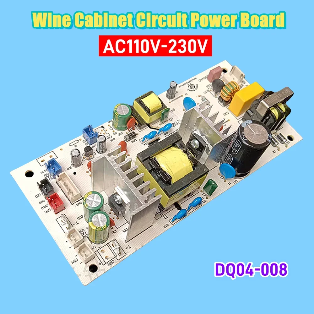 110V Wine Cabinet Circuit Power Board DQ04-008 NTC Temperature Control Board DQ04 AC110V-240V Wine Cooler Computer Circuit Board