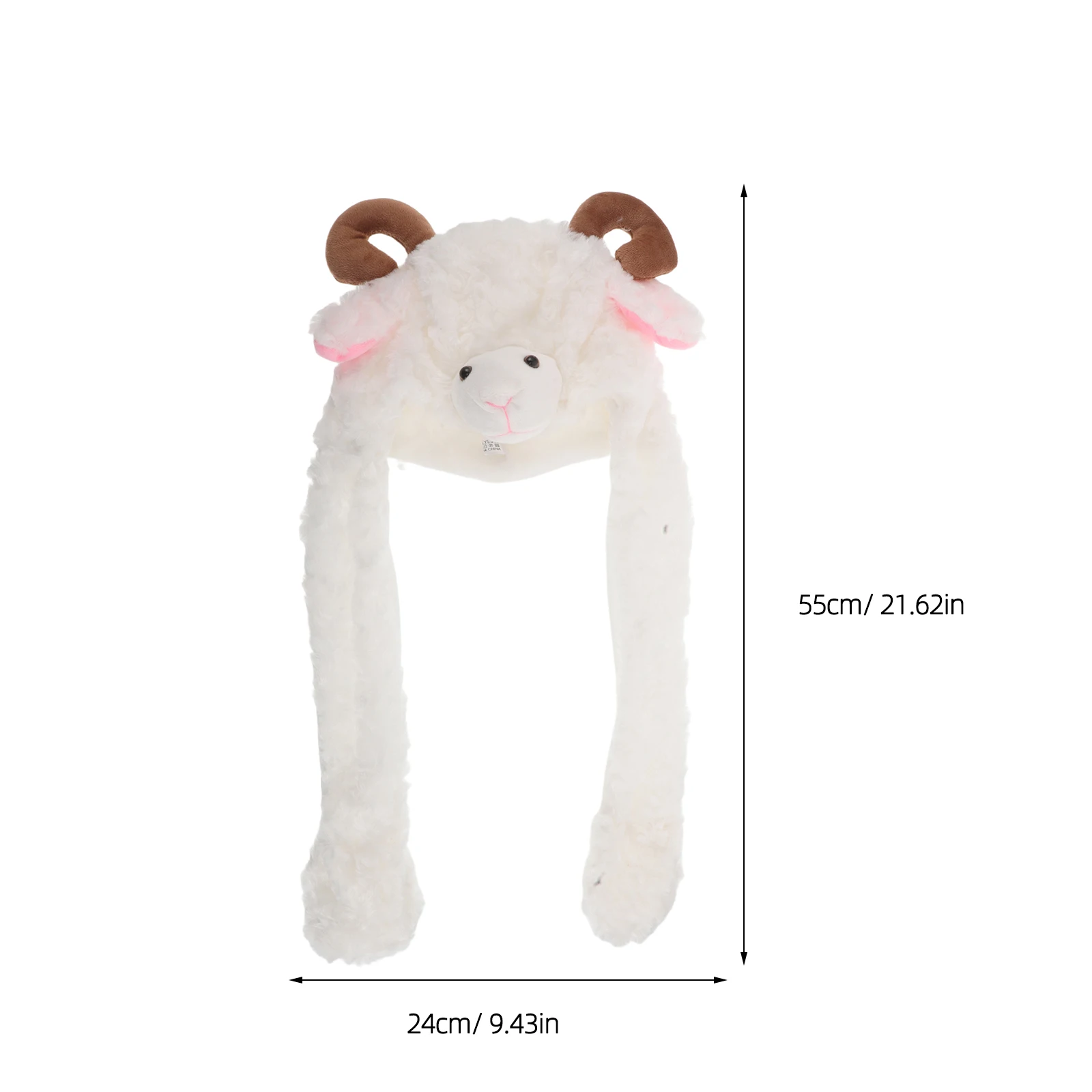 Urocza zimowa ciepła czapka z ruchomymi uszami dla kobiet, urocza czapka z nausznikami w stylu zwierzęcym na zimne dni, na zabawne imprezy.