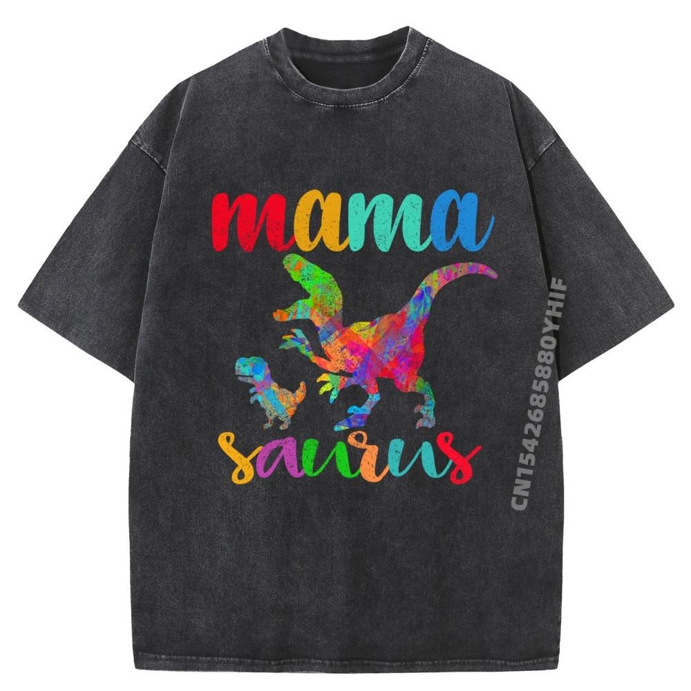 

Mamasaurus Family Cool Grpahic Tee Fashionable and Trendy Printed T-Shirts Large Size Oversized Washed Shirt