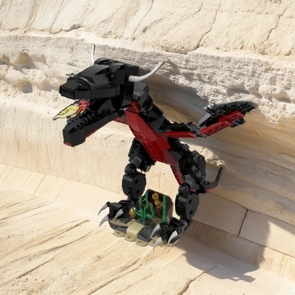 

423 шт. темный MOC черный дракон DIY дракон коллекционное издание образовательная модель строительные блоки игрушки на день рождения подарок