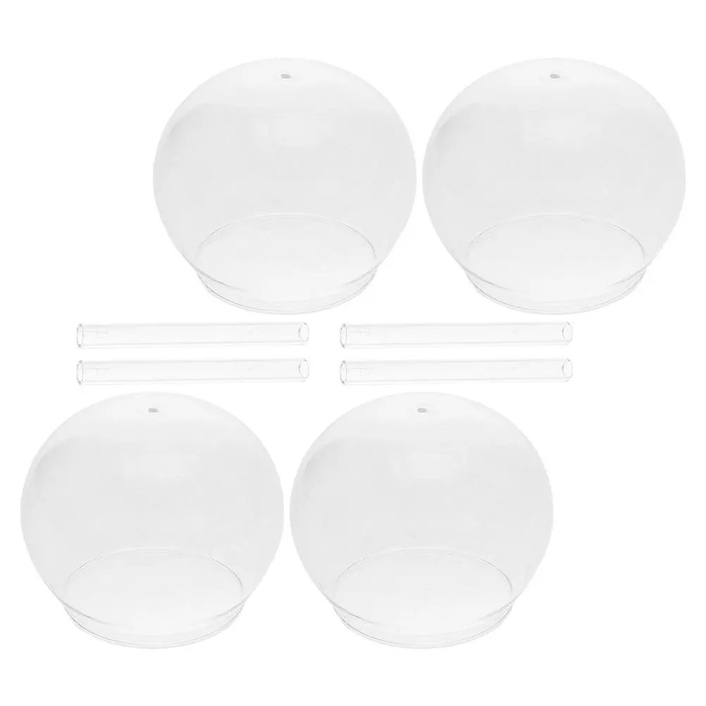 Japanese Style Wind Chime Kit 4 Sets DIY Glass Dome Hanging Ornaments for Home Garden Balcony Decor