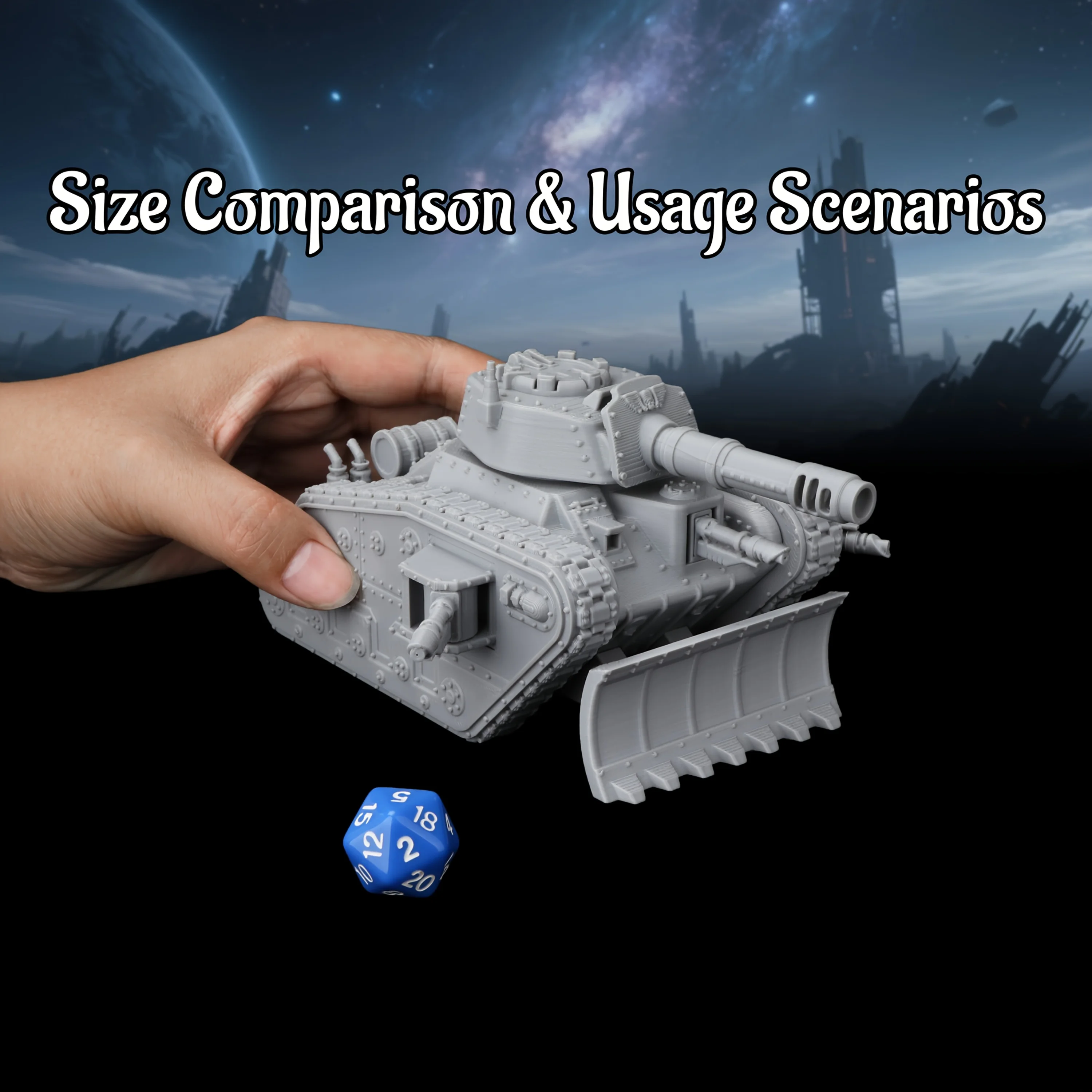 

Sci-Fi Armored Miniature Tank Model - 28mm Sci-Fi RPG Accessory Set, Collectible Terrain Prop for Base Strategy Gameplay