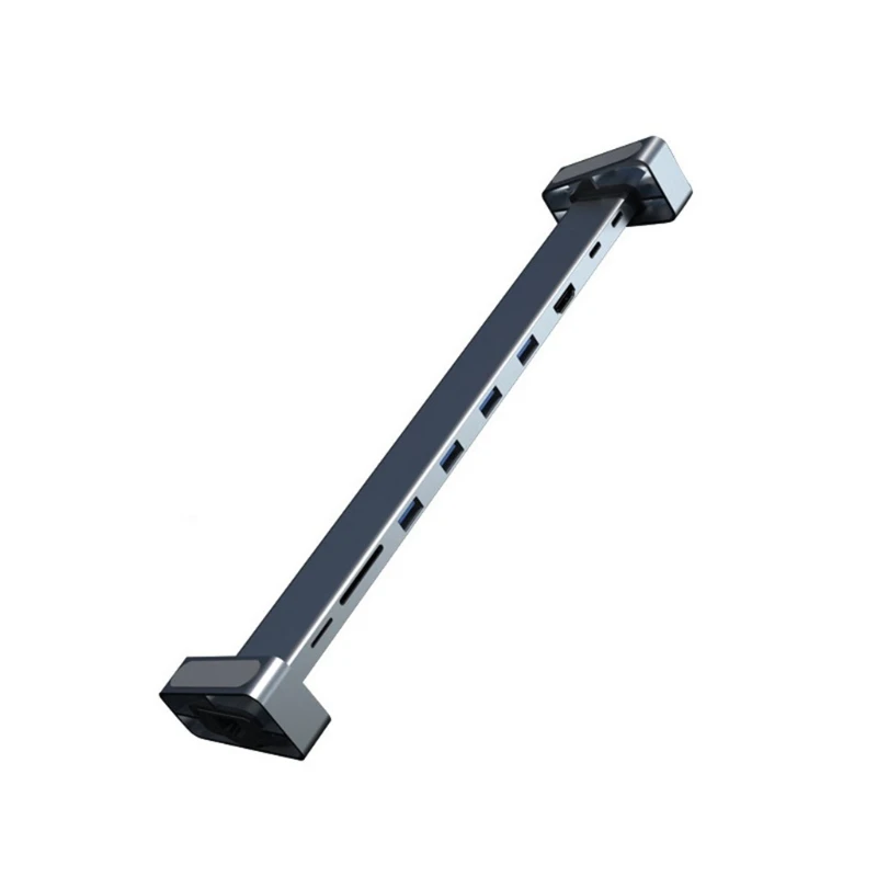 Hub USB tipo 9 en 1, USB 3,0, Compatible con Rj45, divisor rápido PD soporte para PC