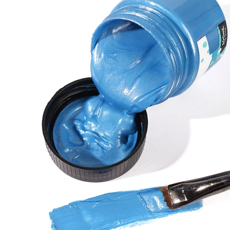 100 мл акрилового цвета, металлические акриловые краски, богатые пигментами, не выцветающие, нетоксичные
