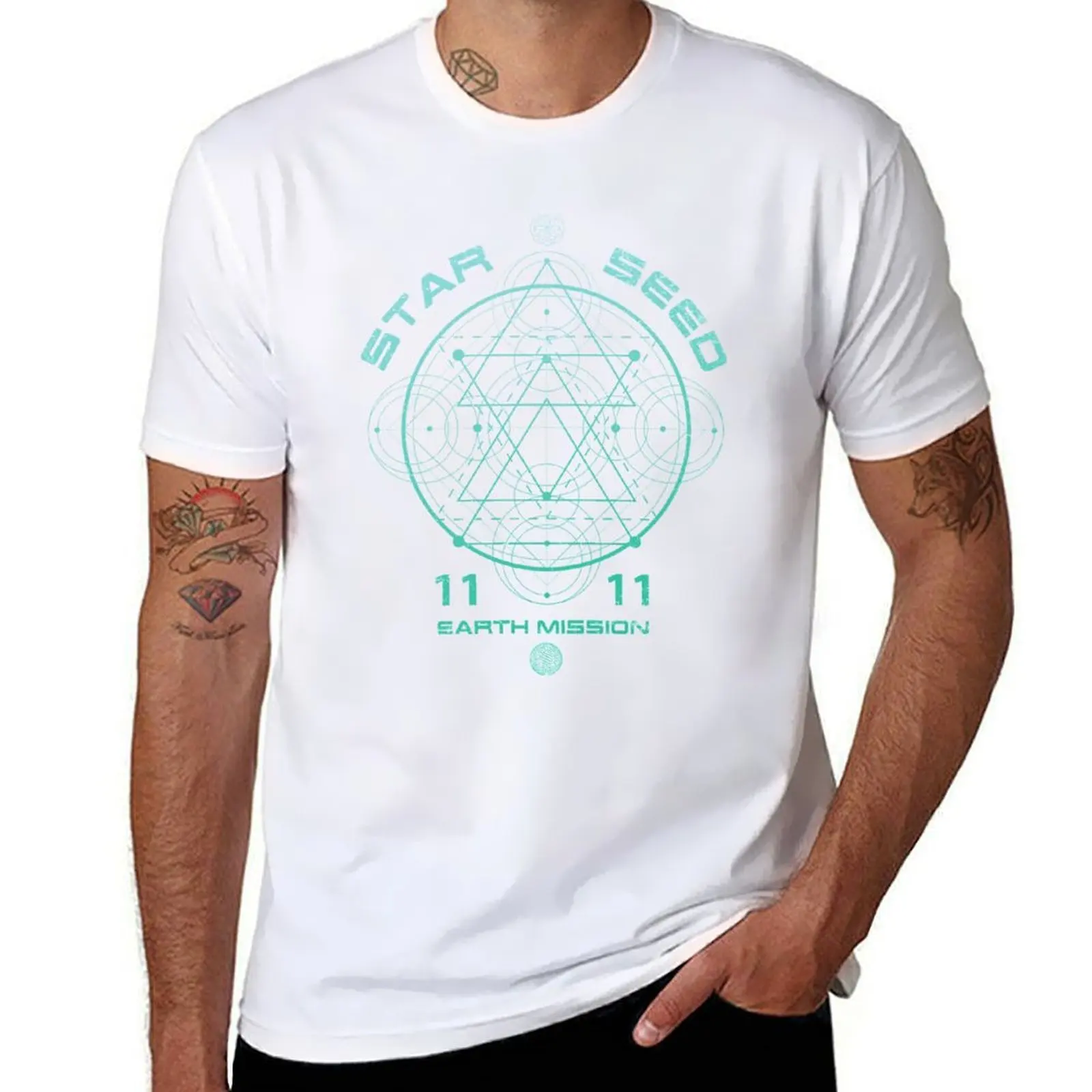 

Starseed Sacred Geometry Earth Mission 11:11 T-Shirt Thanksgiving Day Tee Top