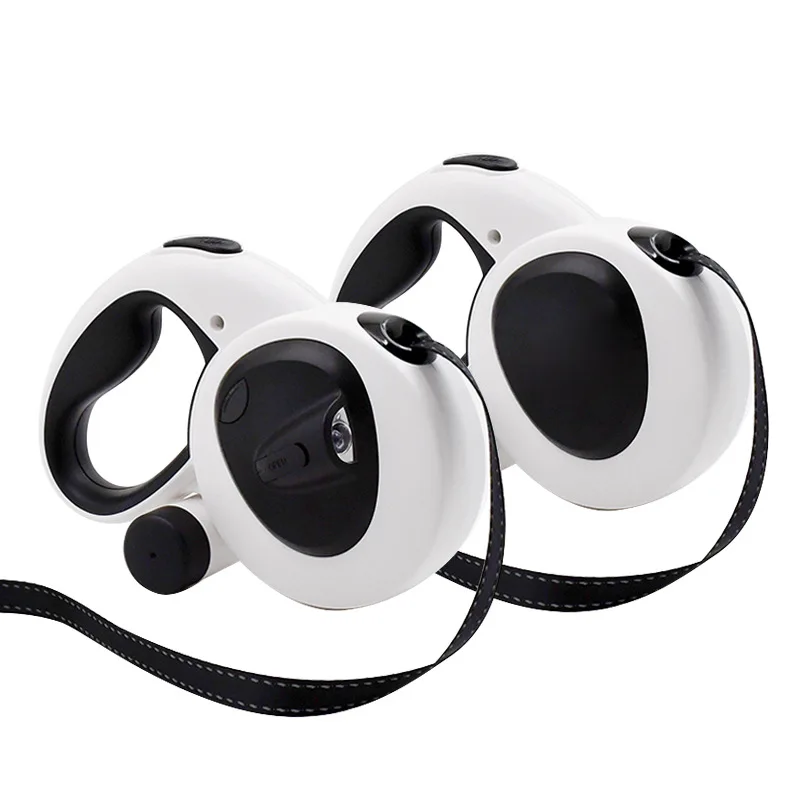 Pet automatic telescopic leash Reflective dog LED light Walking dog  Anti-explosion dog leash