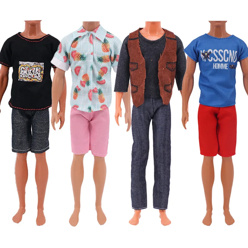 Ken Doll Clothes Doll Daily Wear Casual Suit Sweatshirt Pants Wedding Party Suit Man Male Doll Clothes For 30cm Doll Accessories