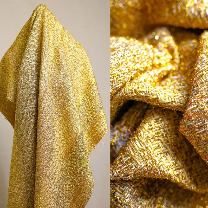 

Золотая маленькая ароматная ткань, четкая смесь, европейско-американская дизайнерская ткань Apaprel, шитье своими руками, нейлоновый полиэстер, материал