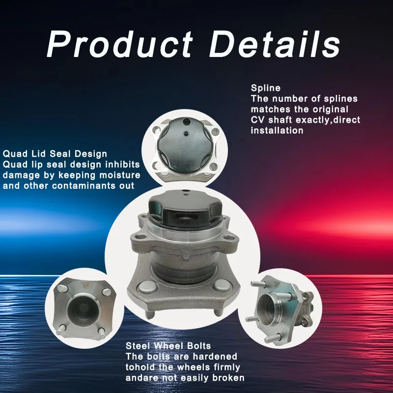 DI-SOLIK Ricambi Auto Gruppo Cuscinetto Mozzo Ruota Posteriore HUB312T-2 43202-JX30A 43202-JX31A 43202-3JX0A 432023LH0A 43202-JX00A