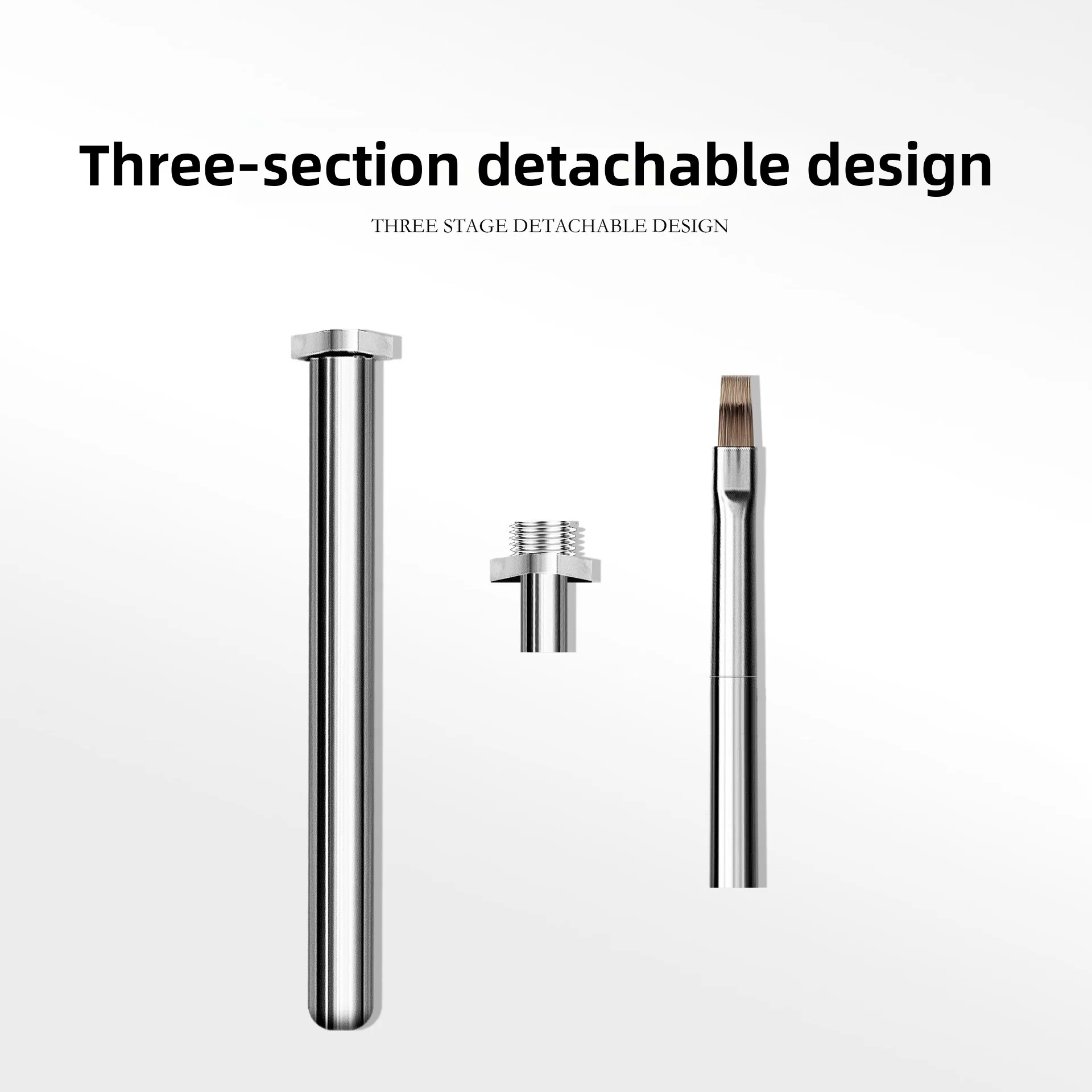 ชุดแปรงเพ้นท์เล็บแบบถอดได้, แปรงทรงสี่เหลี่ยมเล็ก ทรงกลม ทรงสามเหลี่ยม และแปรงไลเนอร์สำหรับเพ้นท์เจล, อุปกรณ์เพ้นท์เล็บระดับมืออาชีพ