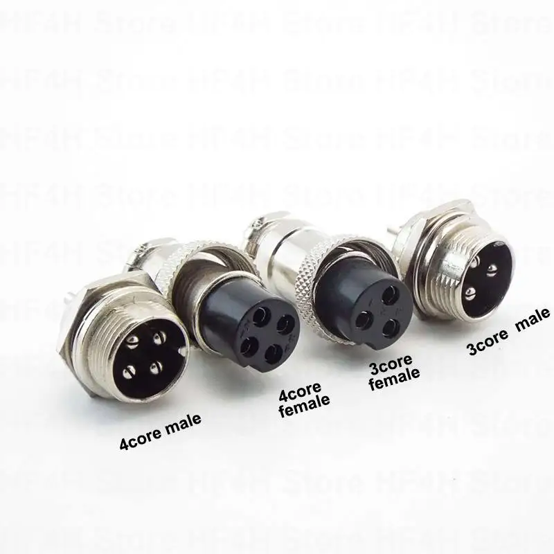 GX16 Nut type Male & Female Electrical Connector 2/3/4/5/6/7/8/9/10 Pin 16mm Aviation Socket Plug Wire Panel Connectors