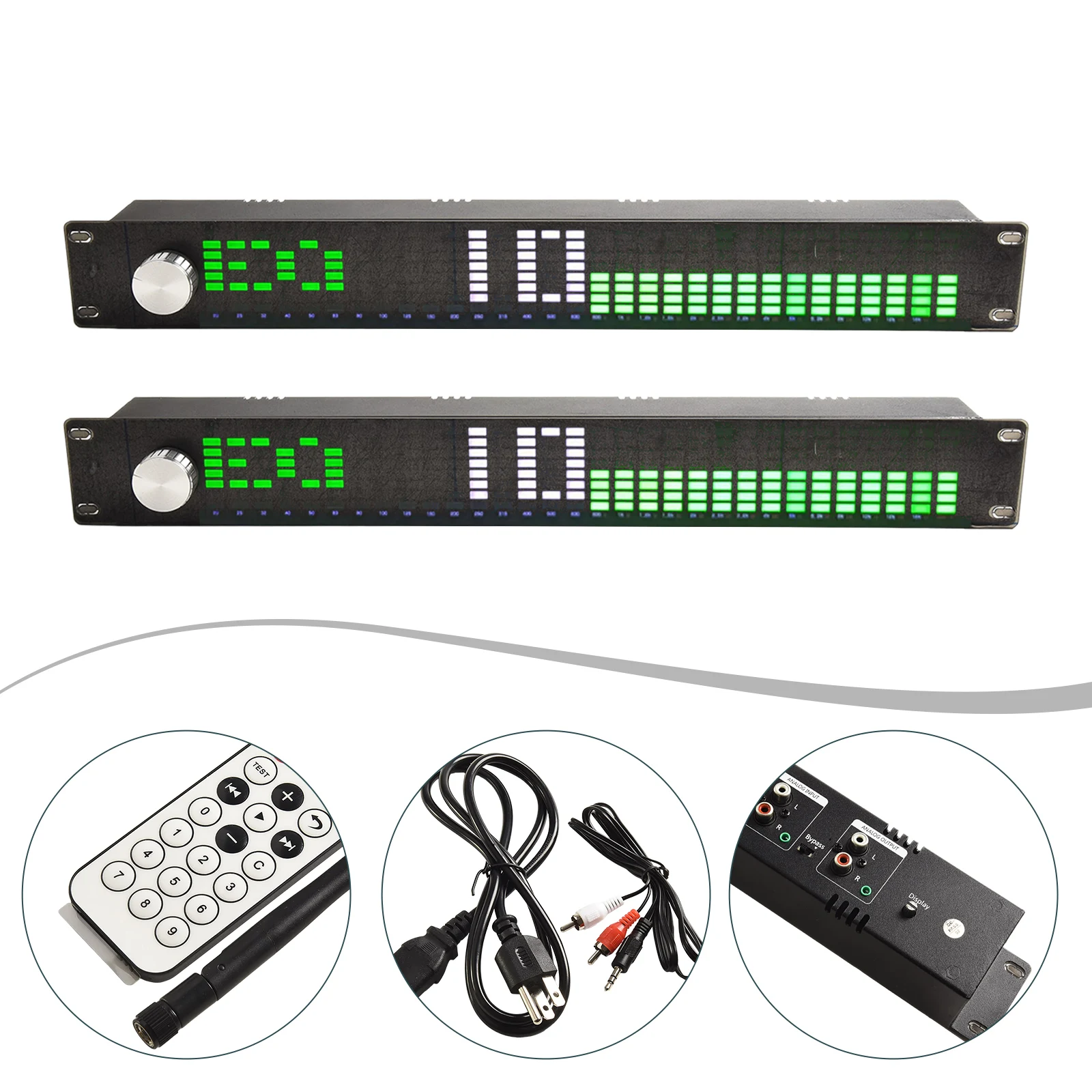 31-Bands for equalizer Dual Channel Large Screen Music for spectrum Display Professional 15-Bands 480 X 58 X 48 Mm AC100-240V