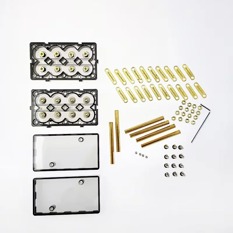 2s4p 1s8p 4s2p transparente emendável 21700/18650 caixa de bateria soldagem a ponto livre diy suporte de armazenamento de energia