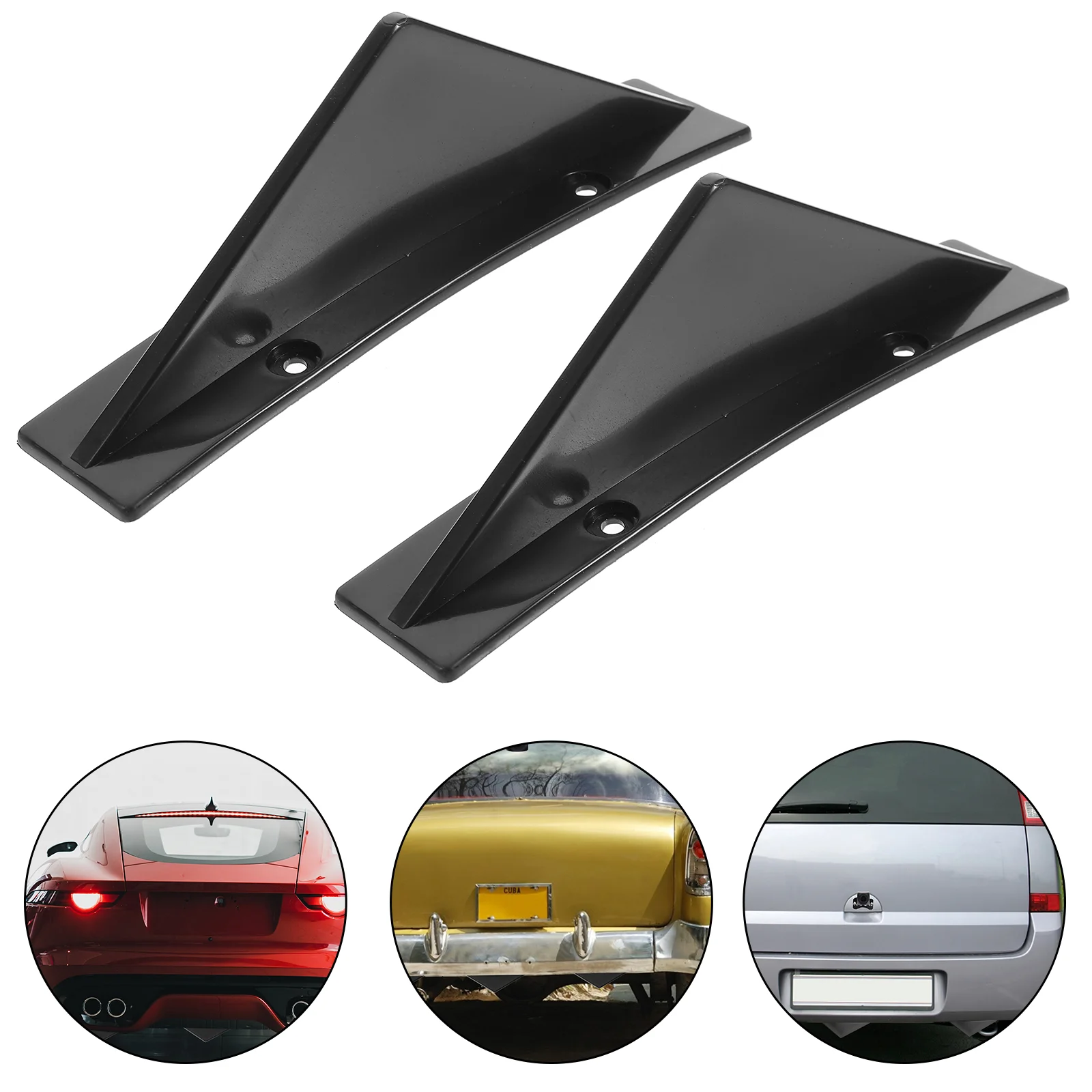 

4 Pcs Spoiler for Scratching Protection Triangle Car Body Rear Lip Bumper Diffuser Abs Diversion Truck