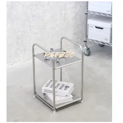 Household Stainless Steel Multi-layer Simple Storage Shelf Kitchen Living Room Bathroom Shelf Floor To Ceiling Table