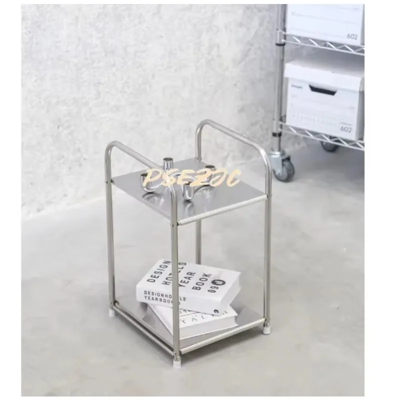 Household Stainless Steel Multi-layer Simple Storage Shelf Kitchen Living Room Bathroom Shelf Floor To Ceiling Table