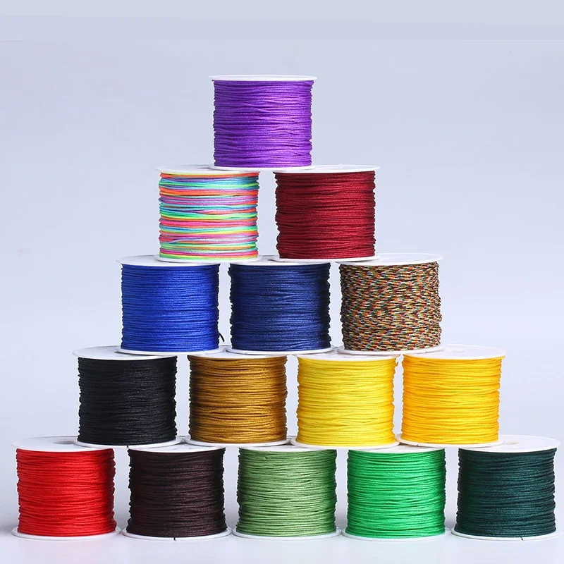 

Jewelry Rope 45M Handmade Twisted Cord Rope DIY Craft Making Beading Bracelet Wire Beads Crystal Line Jewelry Accessories
