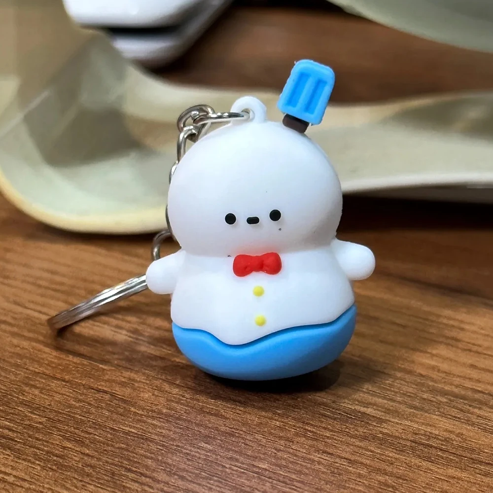 Game Love And Deepspace Zayne Cosplay Keychain Smiling Snowman Key Chain Backpack Pendant Key Ring Accessories Couple Gift