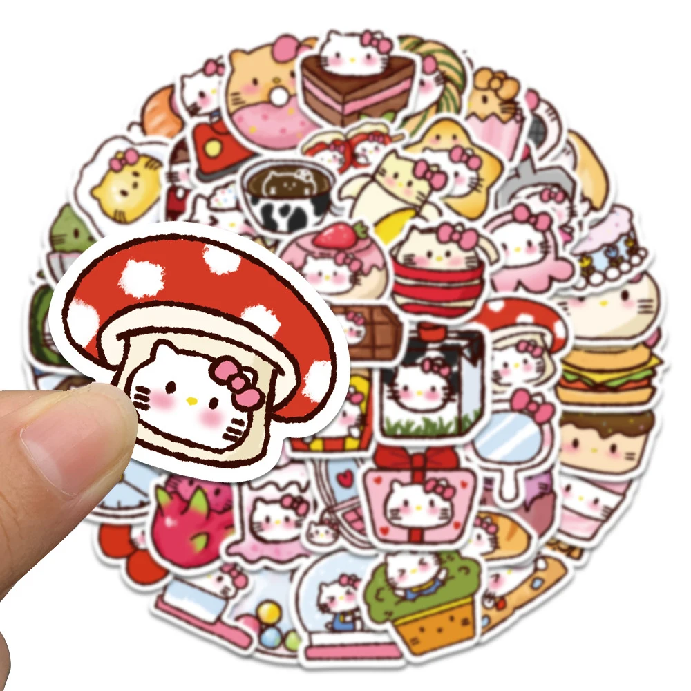 10/30/50/90pcs Cute Anime Hello Kitty Stickers Kids Toy DIY Diary Suitcase Scrapbook Phone Laptop Bike Kawaii Cat Sticker Decals