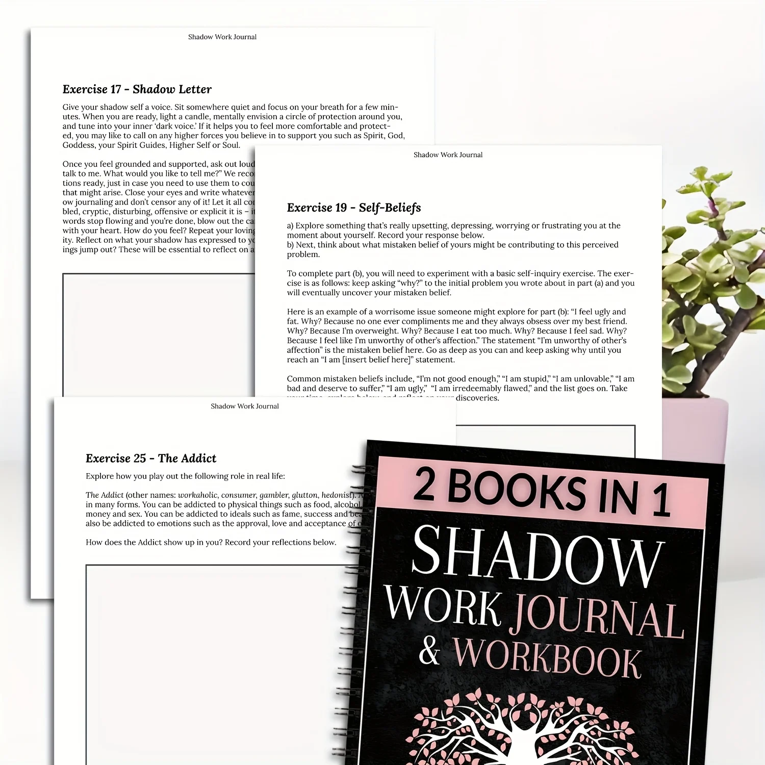 Essential Guide to Integrate and Transcend 2-in-1 Shadow Work Journal & Workbook: Your Shadows, Step-by-Step Prompts Notebook